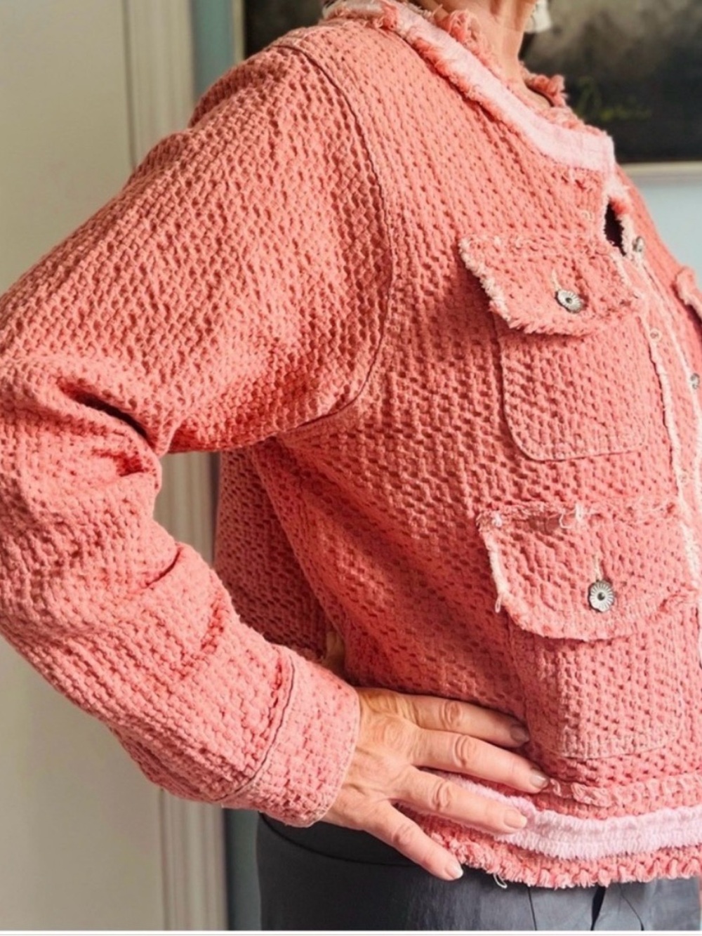 POL Coral Bouclé Pocket Jacket - Picture 4 of 6